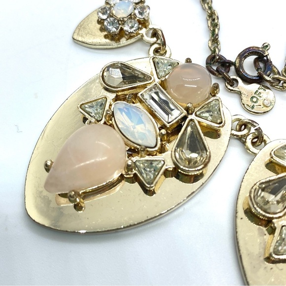 LOFT Statement Necklace Goldtone - Picture 2 of 6